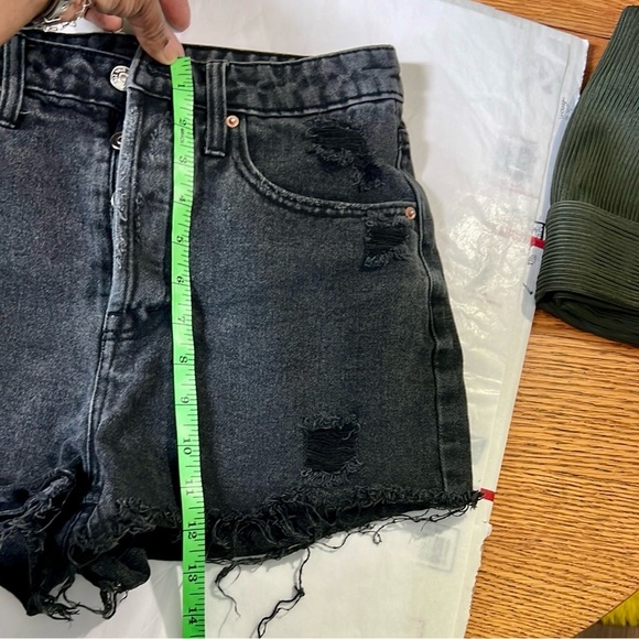 Wild Fable Distressed Black Denim Shorts - Picture 8 of 8